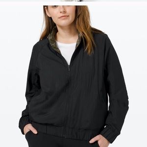 Lululemon Black/Camo Reversible Bomber Jacket